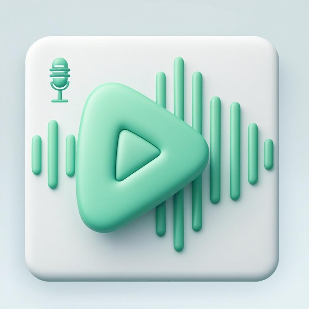 Voice message player UI with a green play button and audio waveform visualization